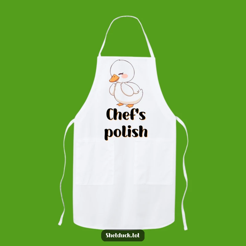 Funny Content Shelduck Apron - Relaxed Bird Kitchen Apron, Fun Gift!