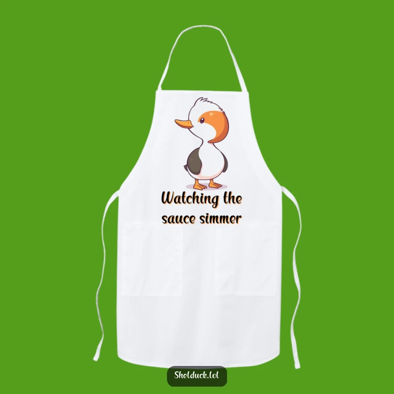 Funny Shelduck Apron - Kitchen Observer, Hilarious Cooking Gift for Bird Fans