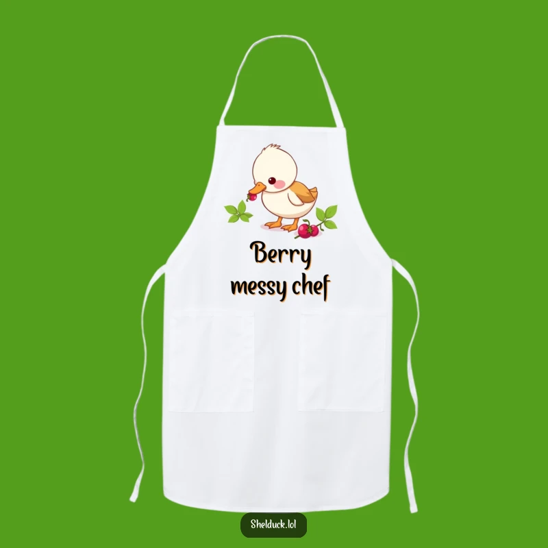 Funny Shelduck Berry Pecking Apron: Cute Chef Duck Snack Gift