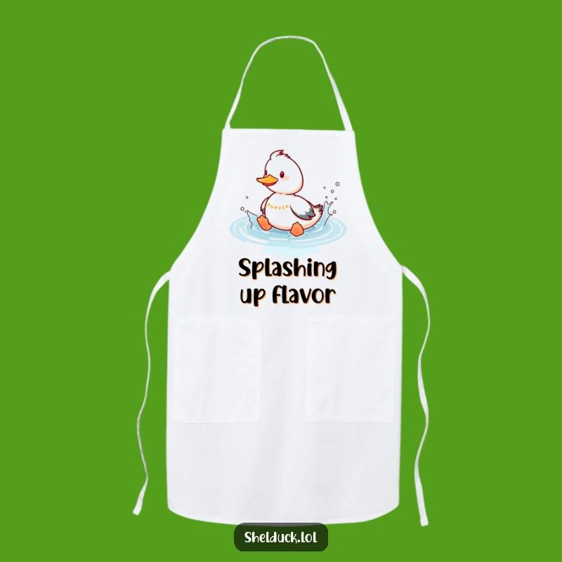 Funny Shelduck Splashing Apron - Kitchen Playful Bird Gift