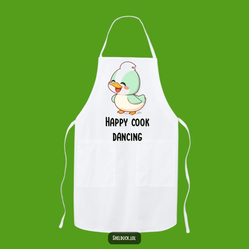 Funny Joyful Shelduck Apron: Bobbing Head Bird Chef's Gift
