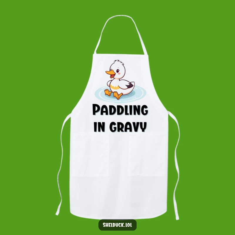 Funny Shelduck Apron: Enthusiastic Chef Duck Design, Perfect Kitchen Gift