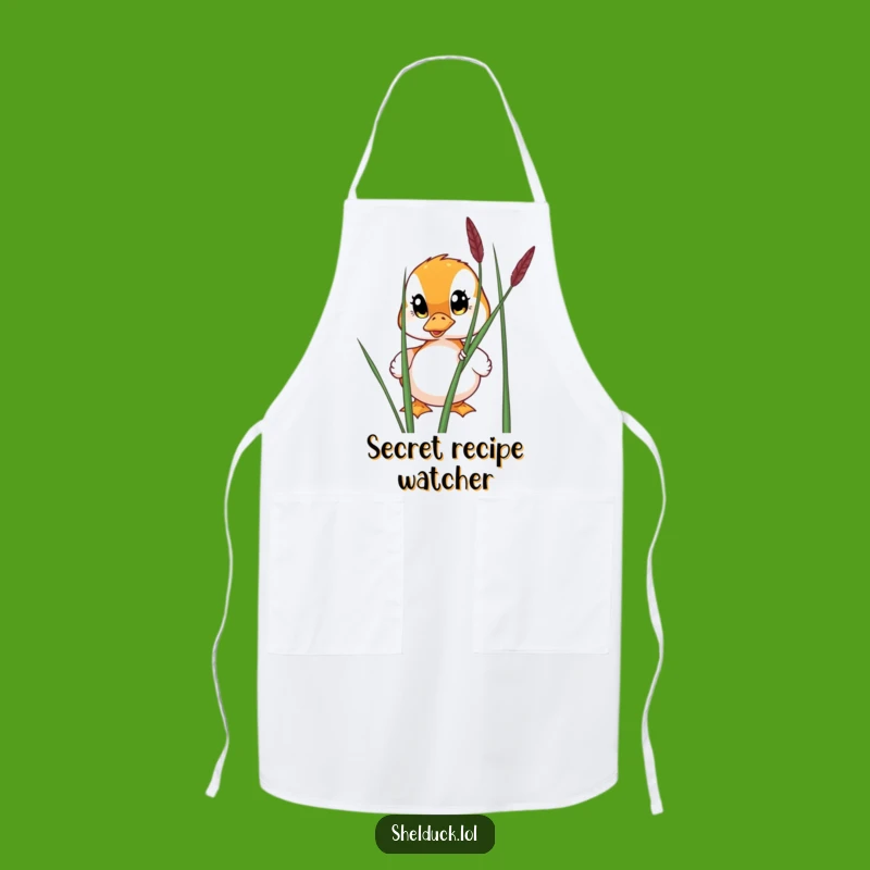 Funny Shelduck Peeking Apron - Curious Chef for Kitchen Observation