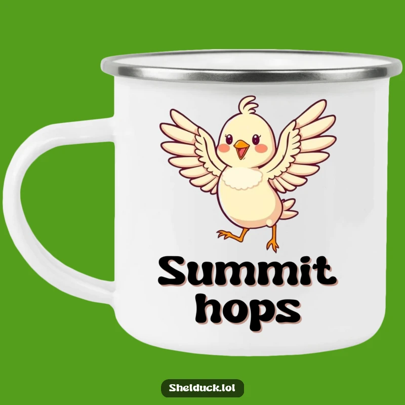 Funny Hopping Bird Camping Mug: Cheerful Adventures for Your Outdoor Brew