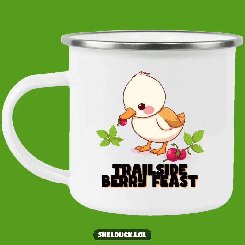 Funny Shelduck Berry Pecking Camping Mug: Adventure Duck Snack Gift