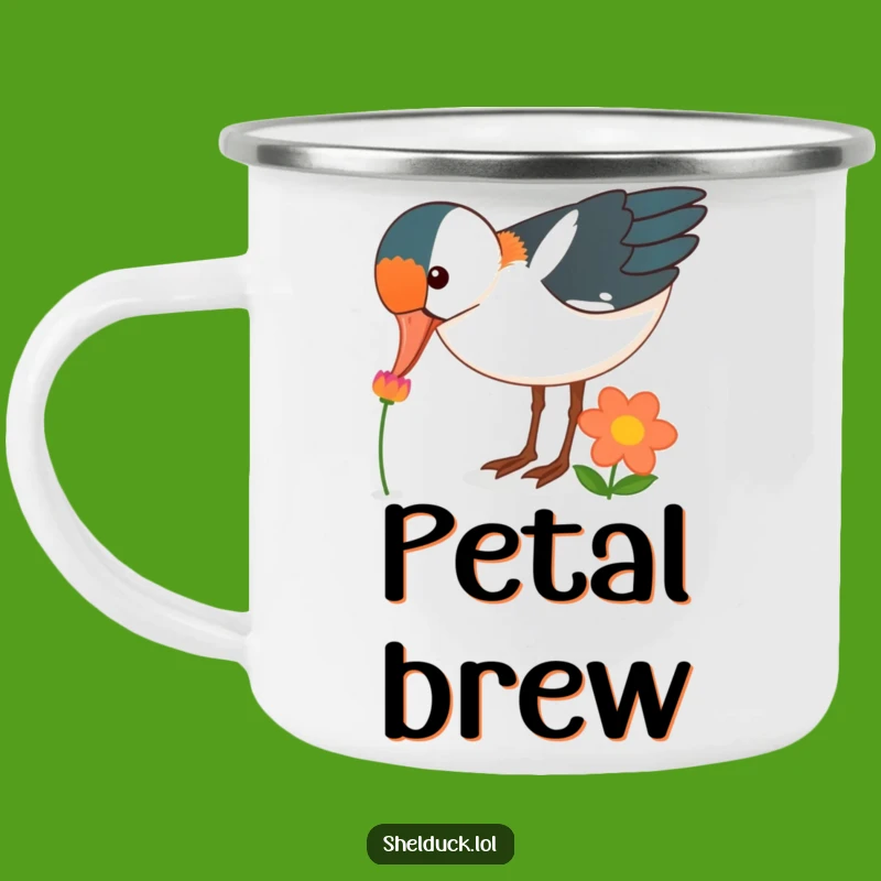 Durable Funny Shelduck Flower Peck Camping Mug - Outdoor Bird Gift