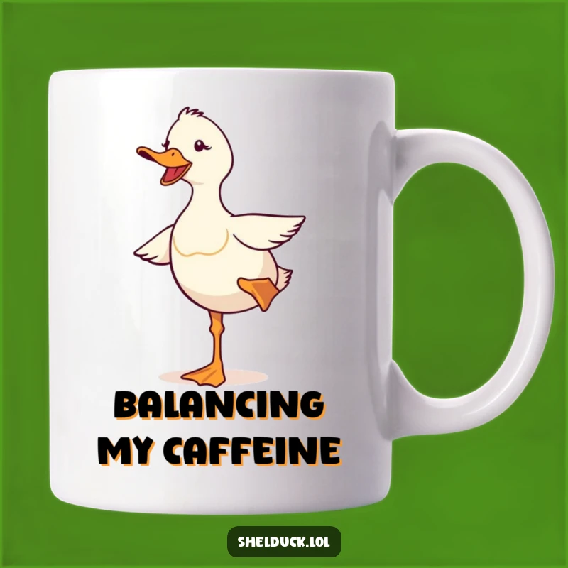 Funny Shelduck Balancing Mug: Precarious Bird Funnies Funny Gift!