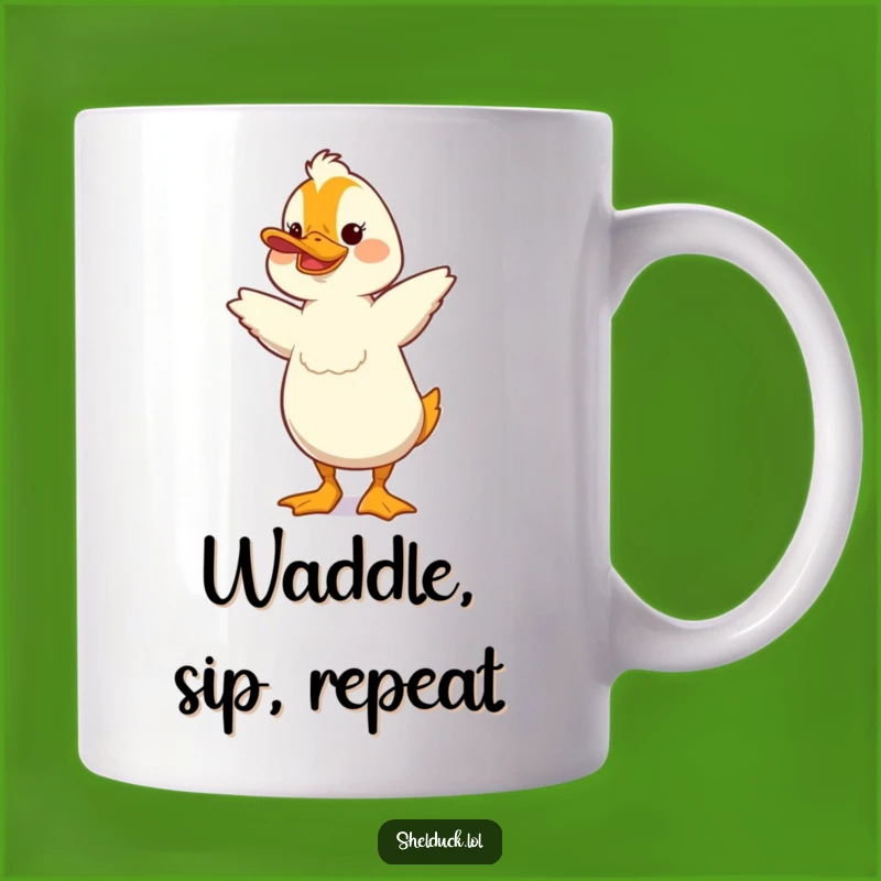 Funny Shelduck Dance Mug - Silly Bird Character Gift for Dance Lovers