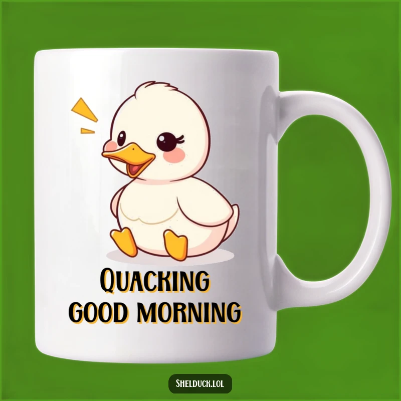 Funny Shelduck Quack Mug: Cute Duck Sound Wave Gift for Loud Laughs