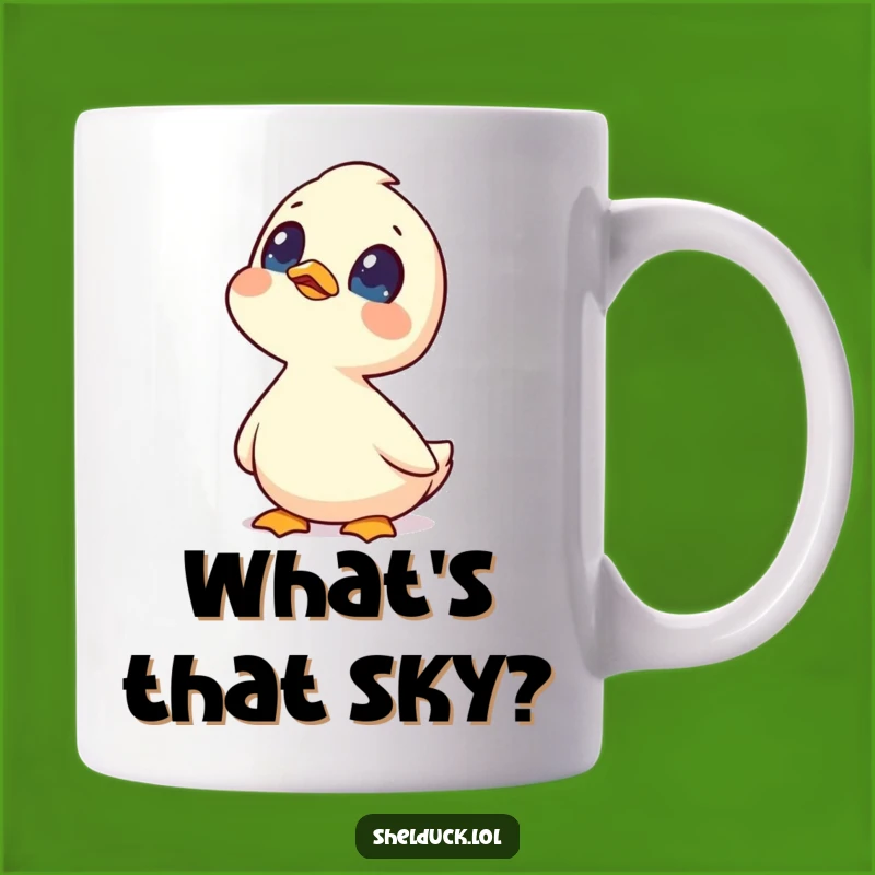 Funny Shelduck Skygazing Mug: Curious Bird Watcher Gift