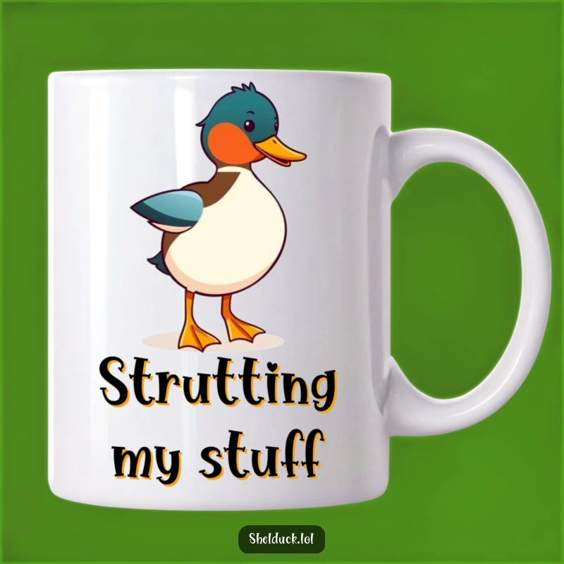 Funny Shelduck Strut Mug - Hilarious Bird Walking Gift