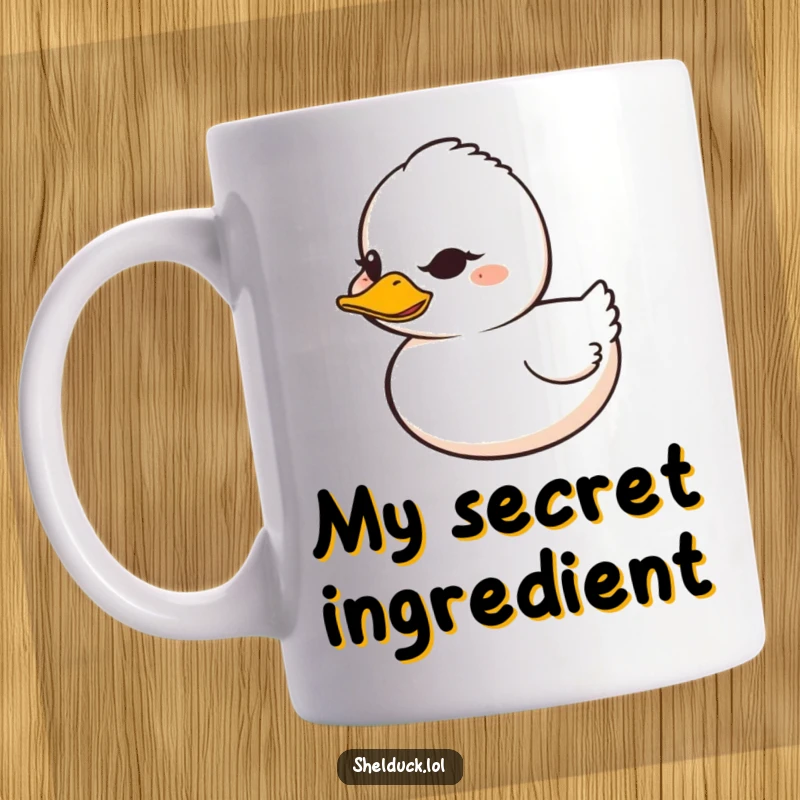 Funny Winking Shelduck Mug: A shelduck grins mischievously and winks, sharing a funny secret.