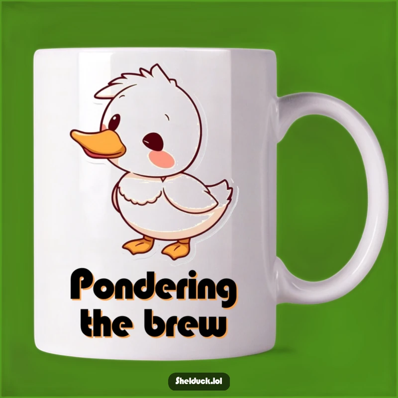 Funny Shelduck Head Tilt Mug - Quirky Bird Curiosity Gift
