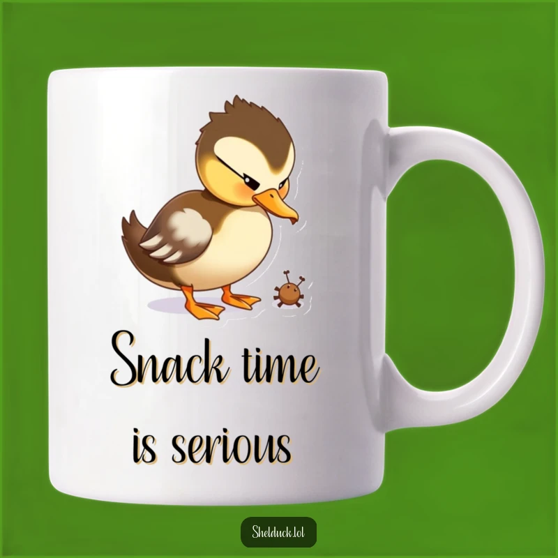 Funny Shelduck Peck Mug: Playful Bird Art, Perfect Gift for Snack Time