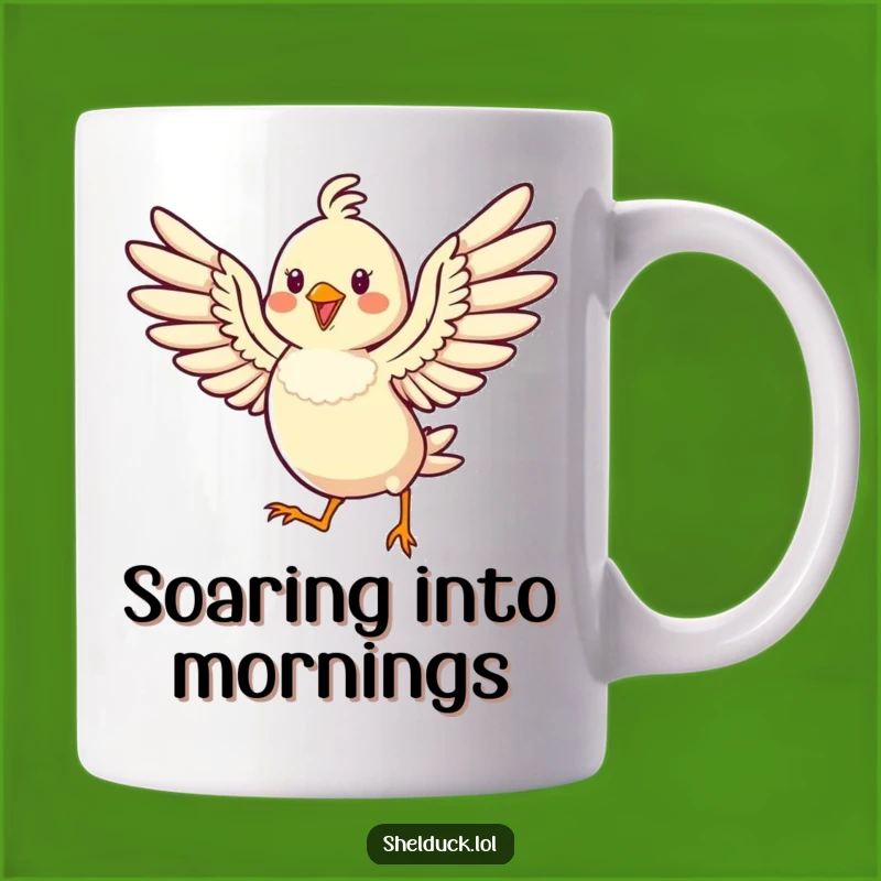 Funny Hopping Bird Mug: Spread Joy with This Cheerful, Uplifting Design