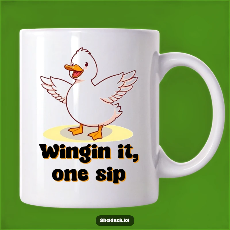Funny Shelduck Sunshine Stretch Mug: Adorable Animal Art, Perfect Funny Gift for Bird Lovers