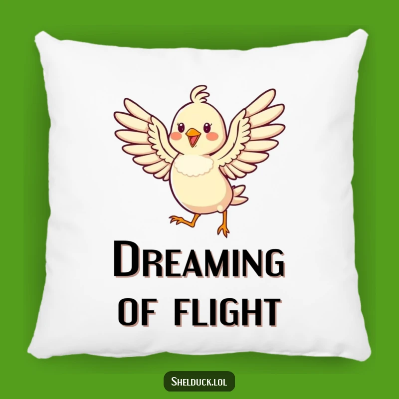 Funny Cheerful Bird Pillow: Cuddle Up with Joyful, Hopping Comfort