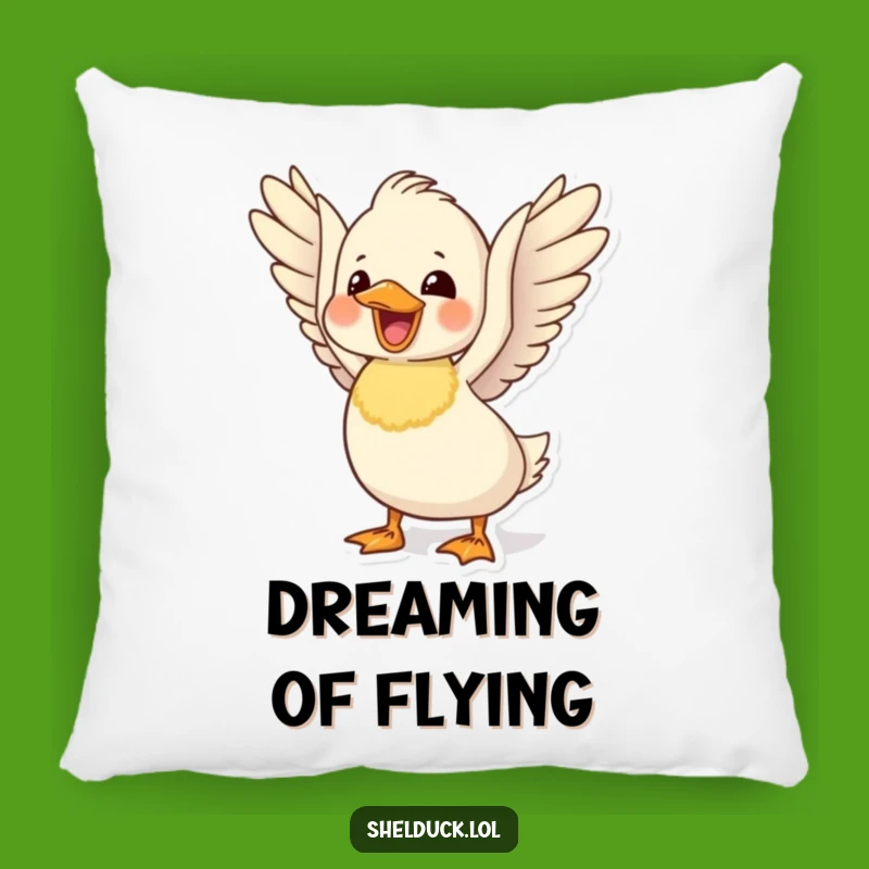 Funny Delighted Shelduck Pillow: Flapping Wings Bird Cushion, Cozy Gift