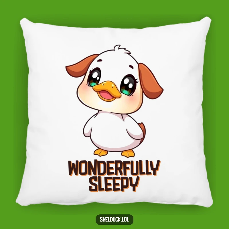 Funny Shelduck Curious Pillow: Cozy Comfort For Pondering Minds!