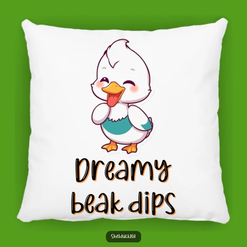 Funny Shelduck Dipping Beak Pillow: Snuggle with Joyful Waterfowl Comfort