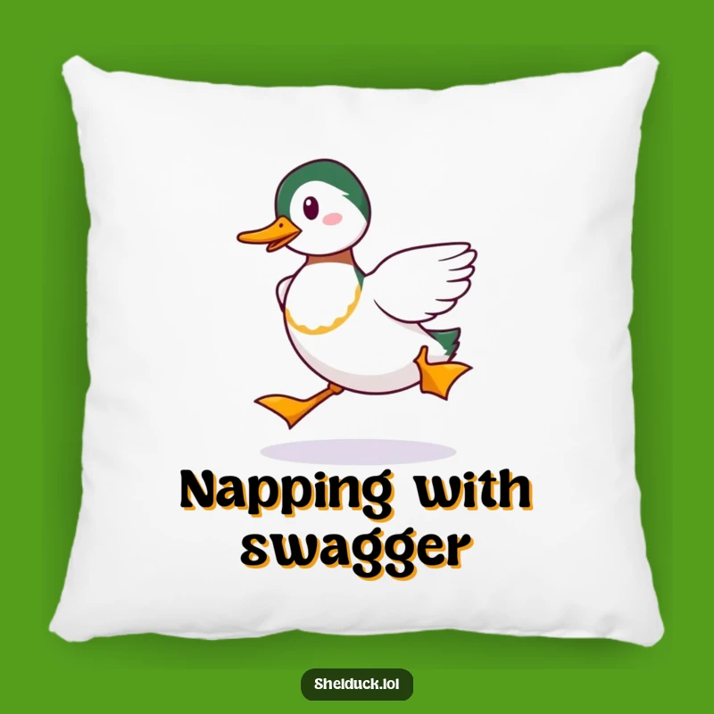 Funny Shelduck Strut Pillow: Comfy Accent with Hilarious Bird Style