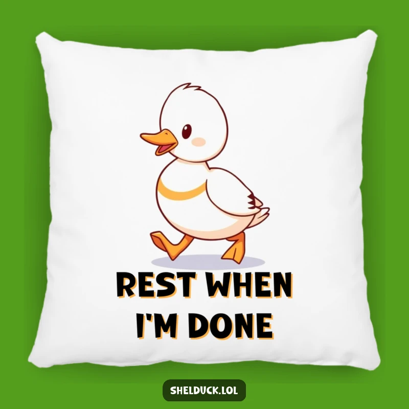 Funny Shelduck Waddling Pillow: Determined Water Bird Cushion Gift