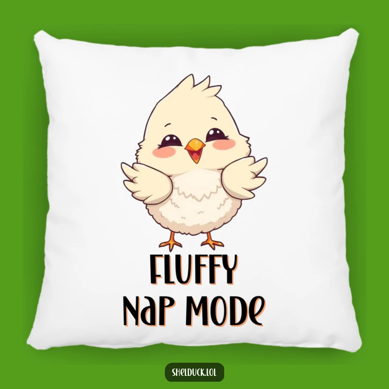 Funny Smiling Bird Pillow: Cuddle Up with Playful Tail-Feather Comfort