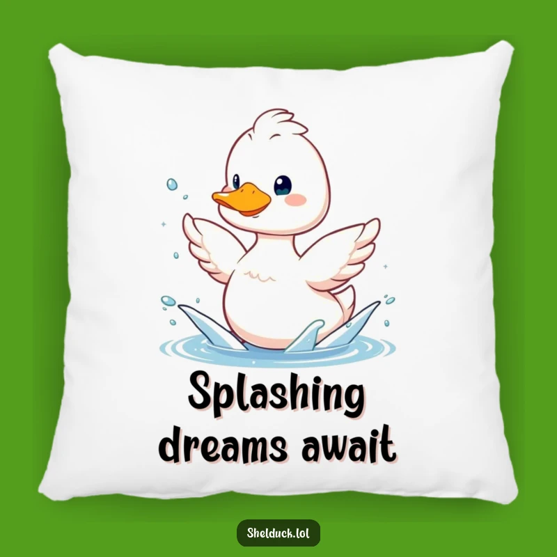 Funny Soft Shelduck Splashing Pillow - Comfy Humorous Accent Decor
