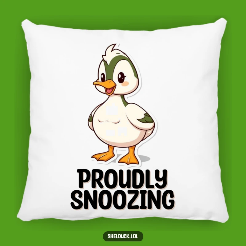 Funny Shelduck Power Pillow: Hilarious Bird Decor for Confident Comfort