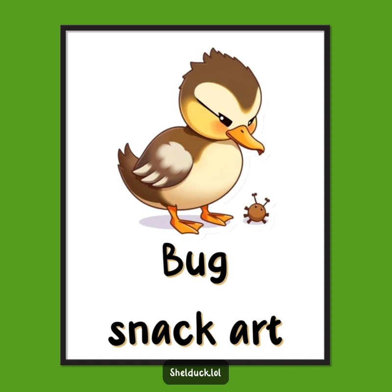 Funny Shelduck Peck Digital Art: Playful Duck Download, Instant Humorous Gift