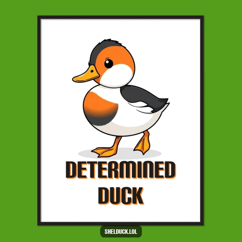 Funny Shelduck Waddling Digital Art - Instant Determined Decor