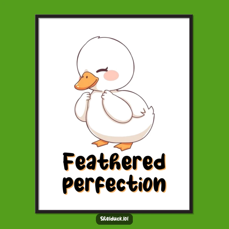 Funny Content Shelduck Digital Art - Relaxed Bird Wall Art, Instant Gift!