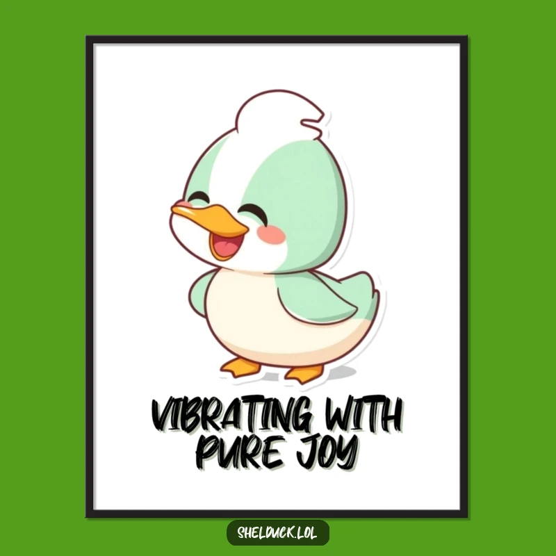 Funny Joyful Shelduck Digital Art: Bobbing Head Bird Printable, Joyful Gift