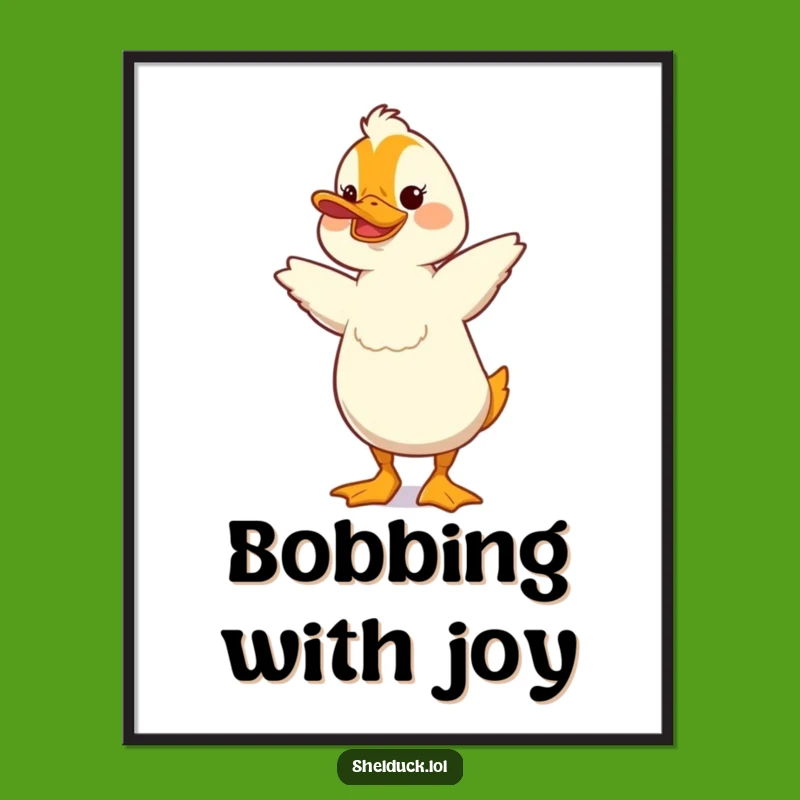 Funny Shelduck Dance Digital Art - Silly Bird Wall Art, Instant Gift!