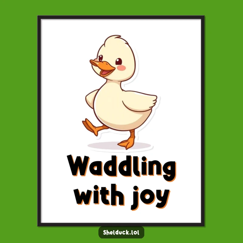 Funny Shelduck Digital Art - Instant Hilarious Waddling Bird Artwork!