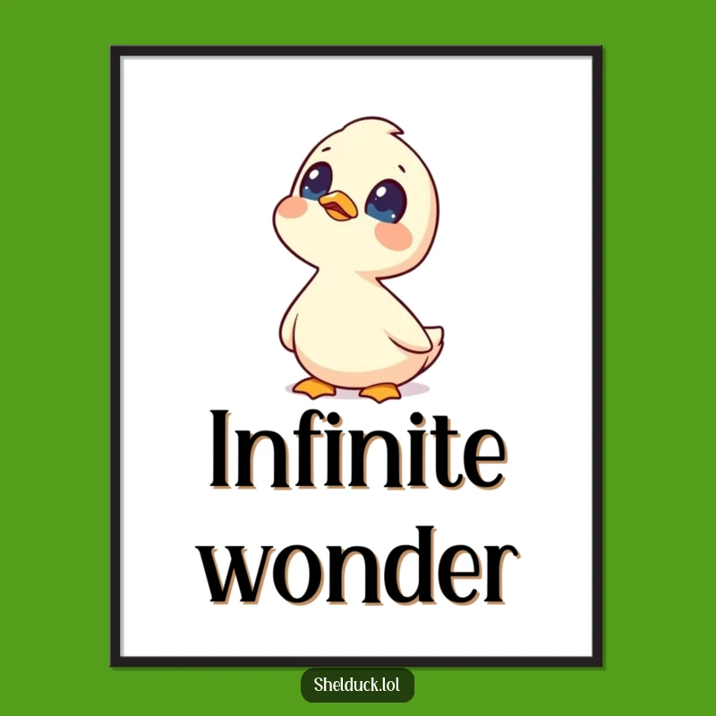 Funny Shelduck Skygazing Digital Art: Instant Wonder Print Gift