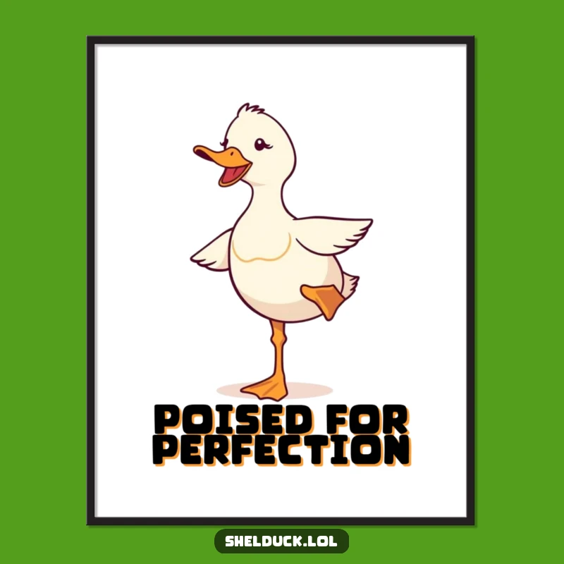 Funny Shelduck Balancing Digital Art: Instant Comedic Bird Print!