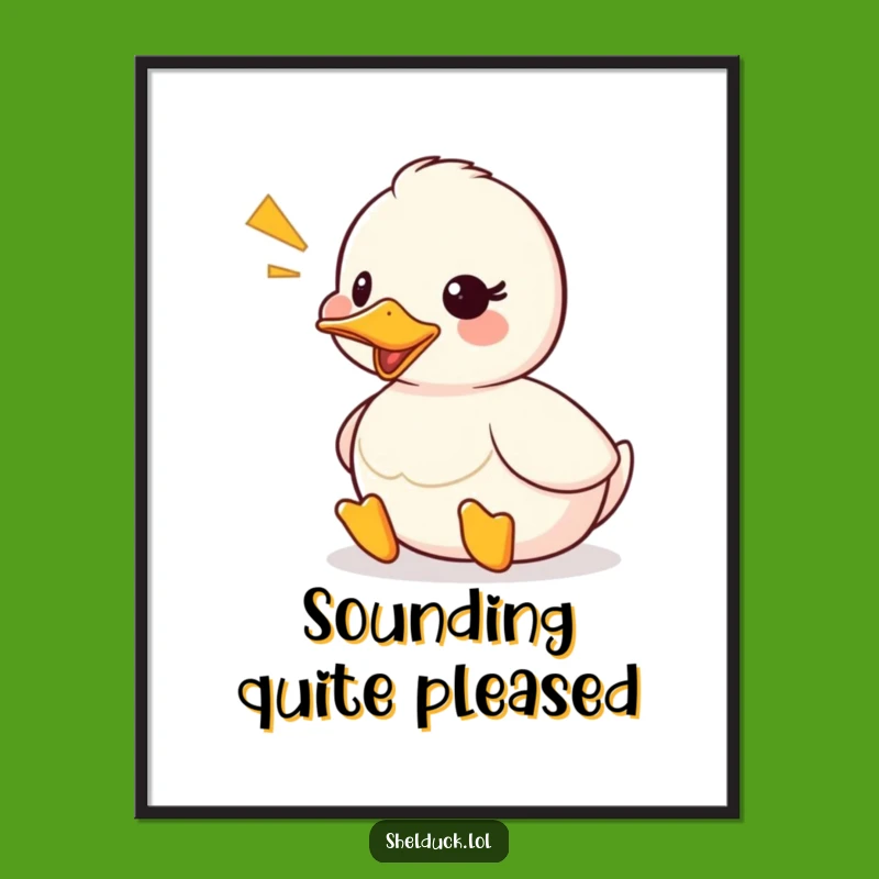 Funny Shelduck Quack Digital Art Print: Instant Cute Duck Sound Gift