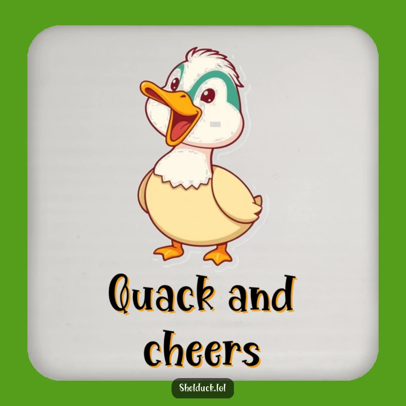 Funny Honking Shelduck Coaster - Playful Bird Drink Coaster, Cute Gift!