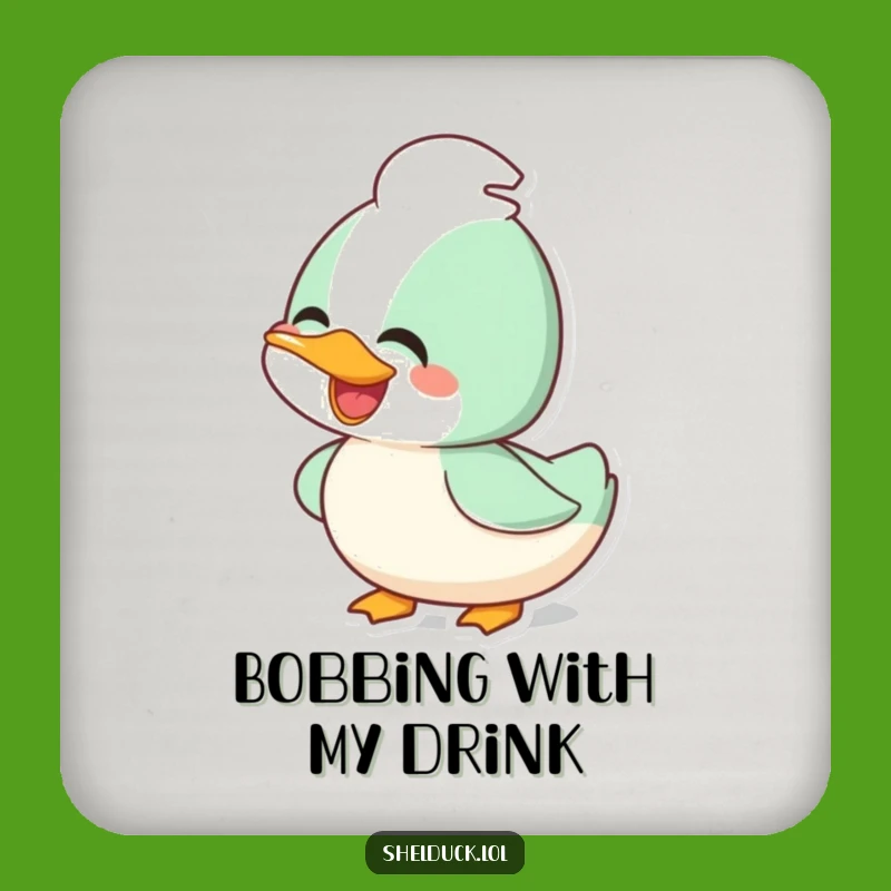 Funny Joyful Shelduck Coaster: Bobbing Head Bird Decor, Funny Gift Set
