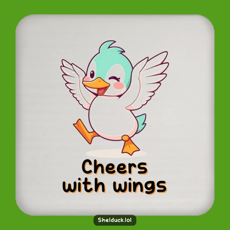 Funny Shelduck Coasters - Set of Hilarious Excited Bird Drink Protectors!
