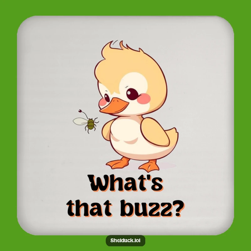 Funny Shelduck Curiosity Coaster Set - Protect Surfaces with Humor - Charming Funny Gift for Hosts