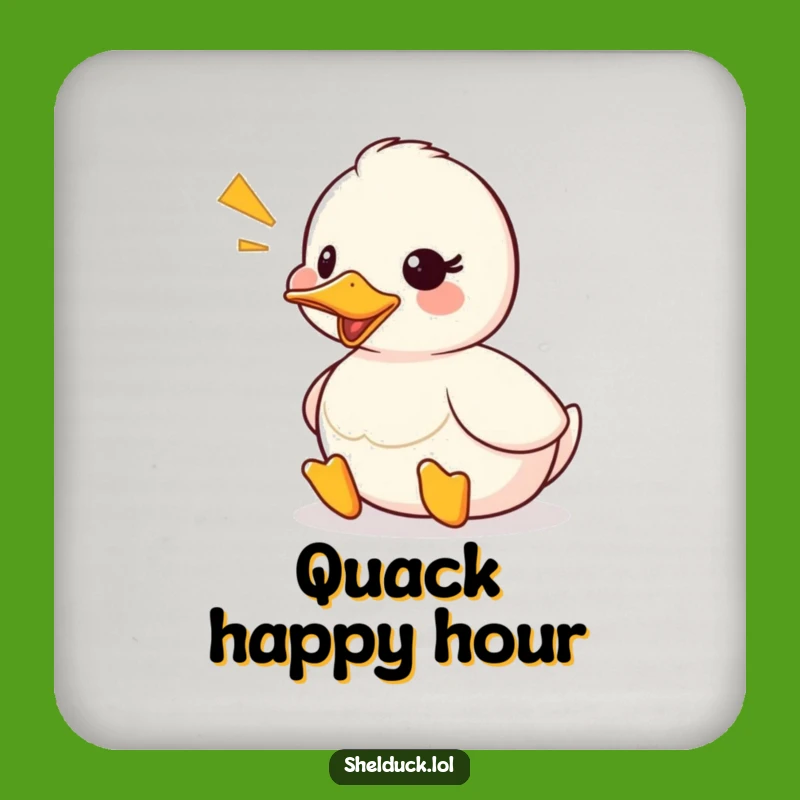 Funny Shelduck Quack Coaster: Cute Duck Sound Wave Drink Gift