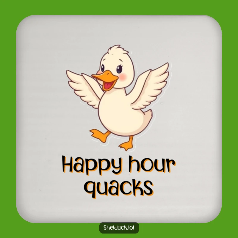 Funny Shelduck Quacking Coaster - Protect Surfaces with Happy Bird Charm, Funny Gift!