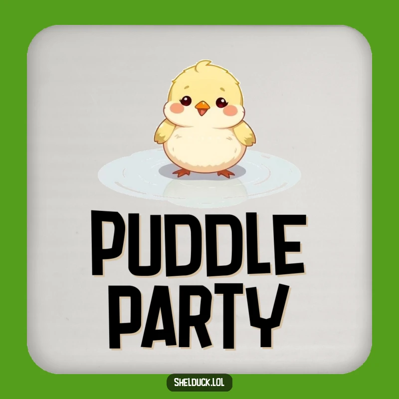 Funny Fluffy Bird Puddle Coaster Set - Cute Bird Table Protection