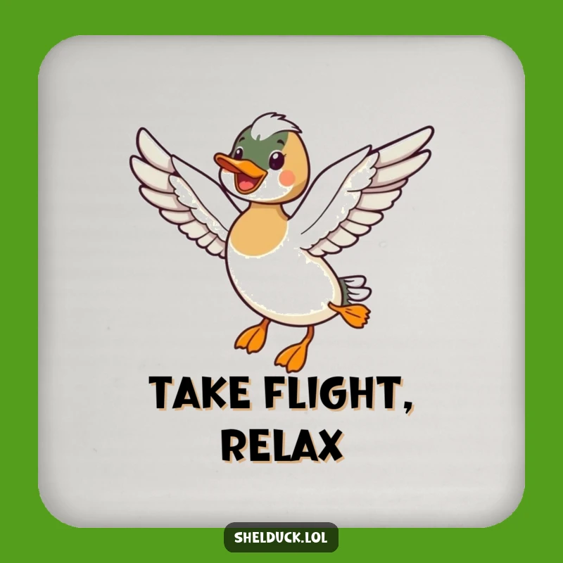 Funny Shelduck Flying Drink Coaster - Freedom for Your Table