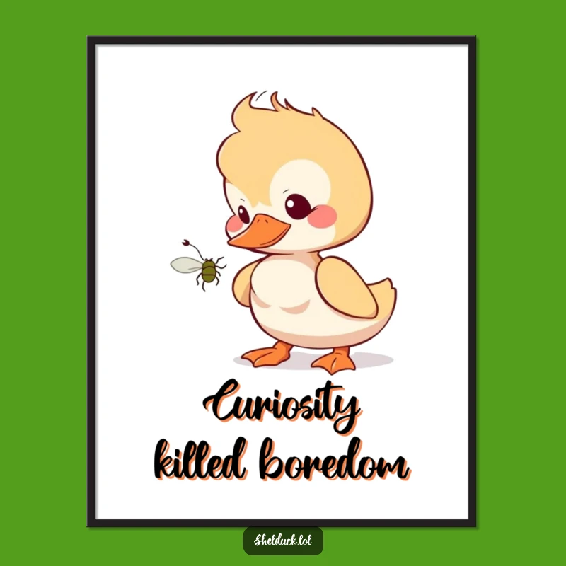 Funny Shelduck Curiosity Poster - Quirky Bird Art Print - Excellent Funny Gift for Bird Enthusiasts