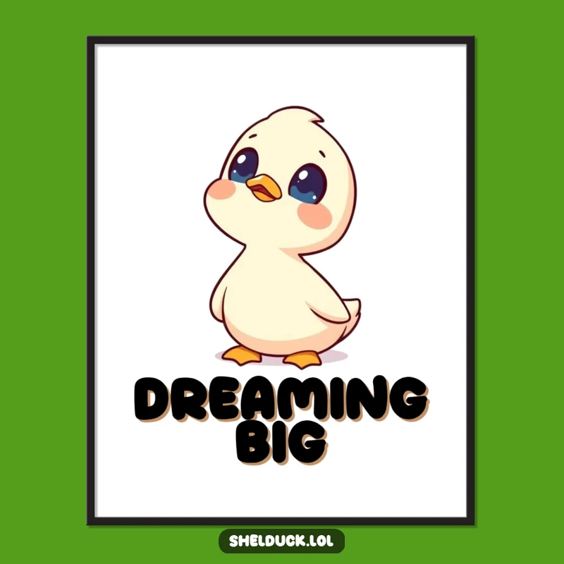 Funny Shelduck Skygazing Poster: Whimsical Bird Art Gift