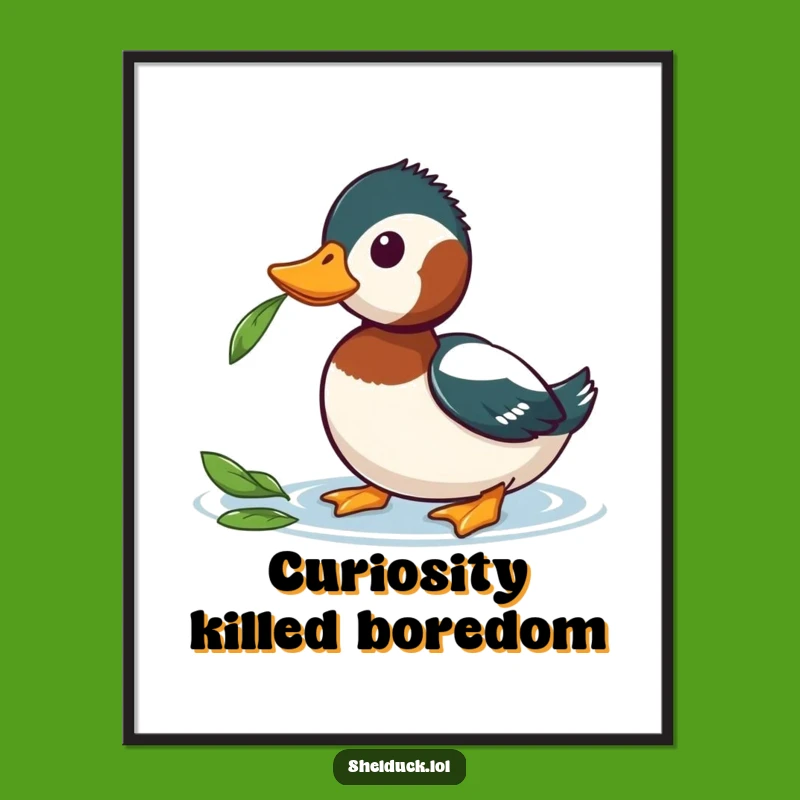 Funny Shelduck Art Poster - Curious Bird Nature Decor Gift