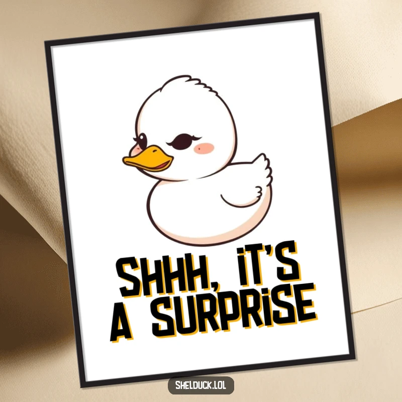 Funny Shelduck Poster: A shelduck with a mischievous grin winks at the viewer, creating playful wall art.